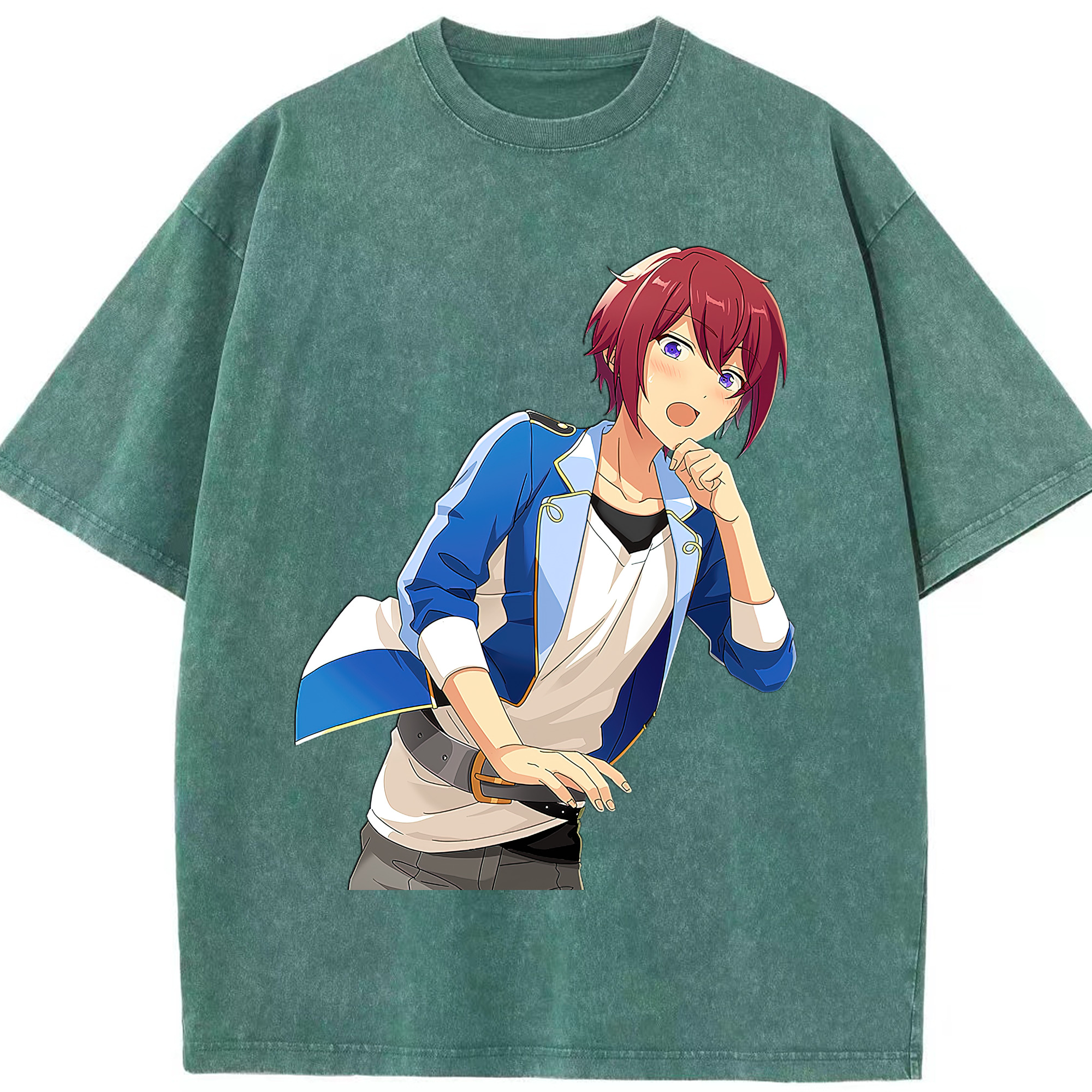 （画像用） あんさんぶるスターズ! Ensemble Stars 綿100% ヴィンテージ風 半袖Tシャツ（フロントプリント）